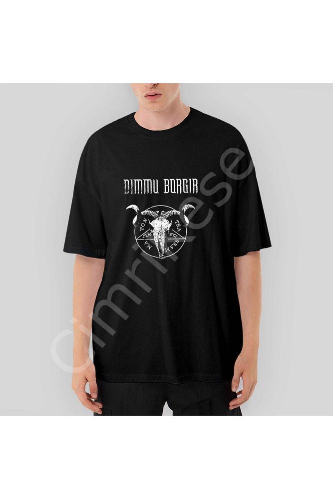 Dimmu Borgir Graphic Oversize Siyah Tişört XL