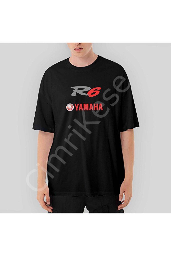 Yamaha R6 Red Oversize Siyah Tişört XL
