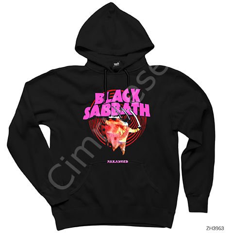 Black Sabbath Paranoid Black Siyah Kapşonlu Sweatshirt Hoodie