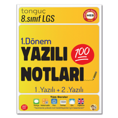 Tonguç 8. Sınıf Yazılı Notları 1. Dönem 1 ve 2. Yazılı