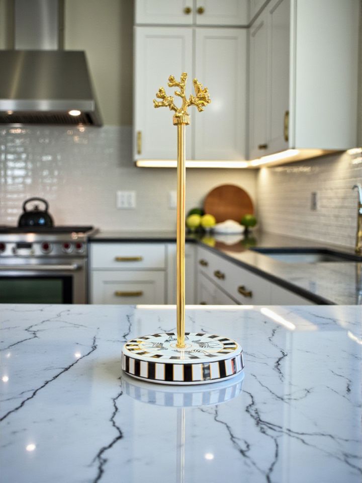 Mutfak Çeyiz Seti 104 Kahvaltılık Baharatlık Kaşıklık Havluluk Zebra At Desen Gold