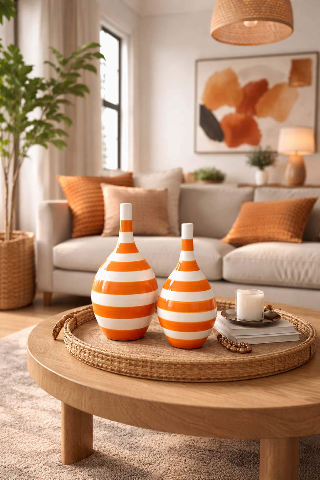 Dekoratif Obje Damla Şişe Soft Sarı Klasik Zebra