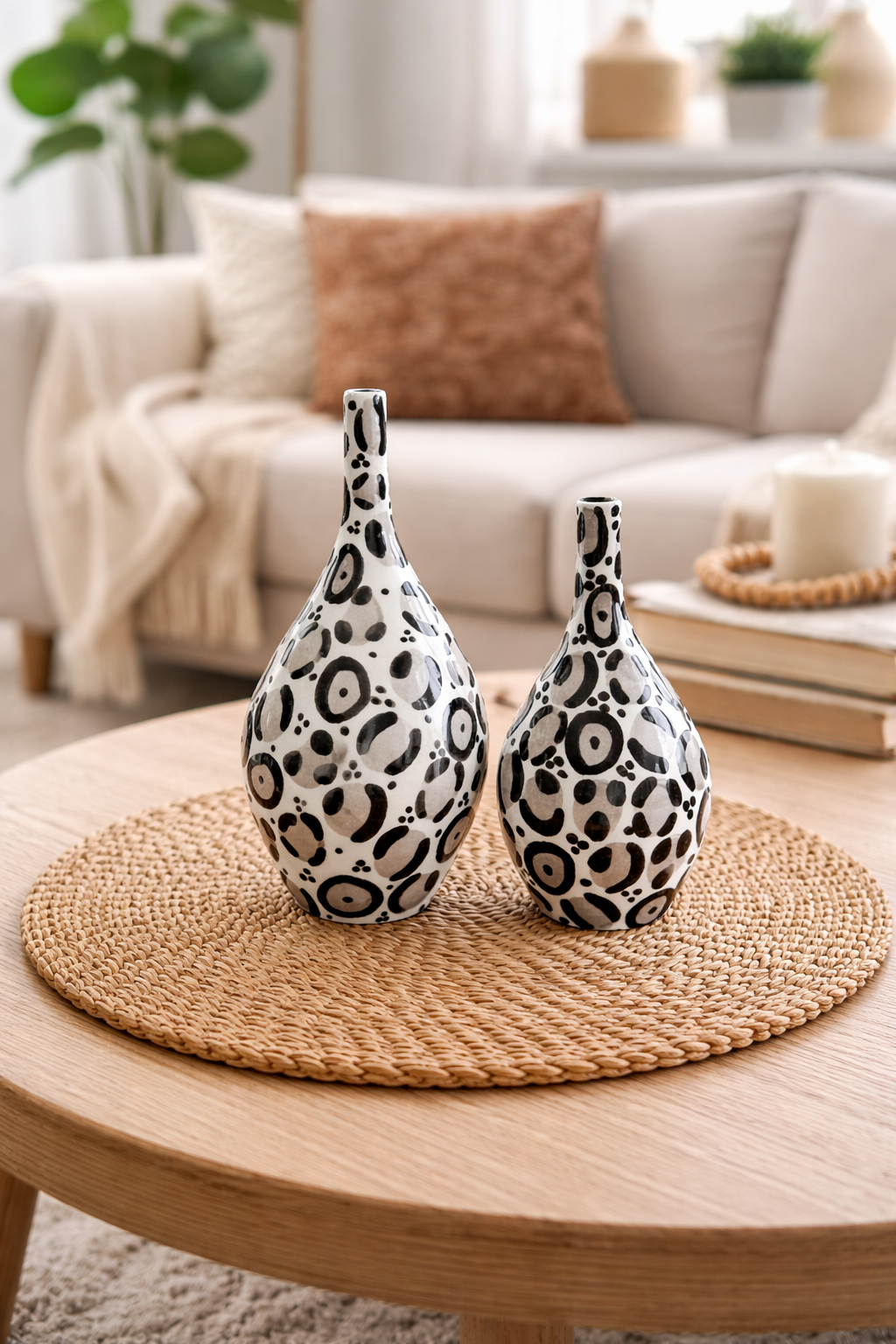 Dekoratif Obje Damla Şişe Gri Leopar