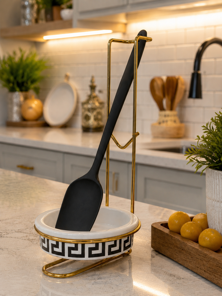 Kepçelik Versa Desen Siyah Gold