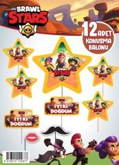 KONUŞMA BALONU SET 12 Lİ BROW STAR