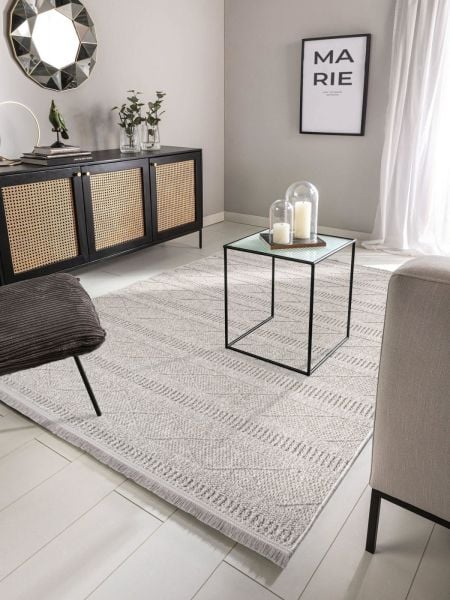 Clam Serisi Bukle Dokuma Modern Gri Renk Halı CH-87