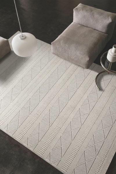 Clam Serisi Bukle Dokuma Modern Ekru Renk Halı CH-88