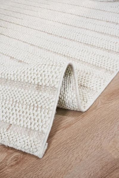 Clam Serisi Bukle Dokuma Modern Ekru Renk Halı AP2211