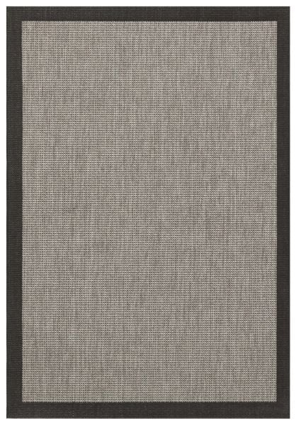 Alfa Serisi Makinede Yıkanabilir Gri/Siyah Sisal Halı NX-14