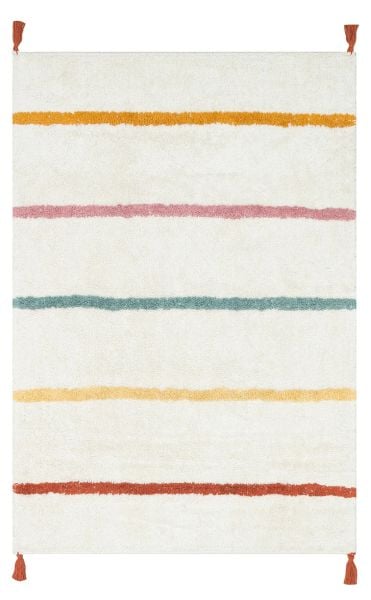 Yıkanabilir Kaymaz Tabanlı Natural Pamuk Çocuk/Bebek Halısı NX-229