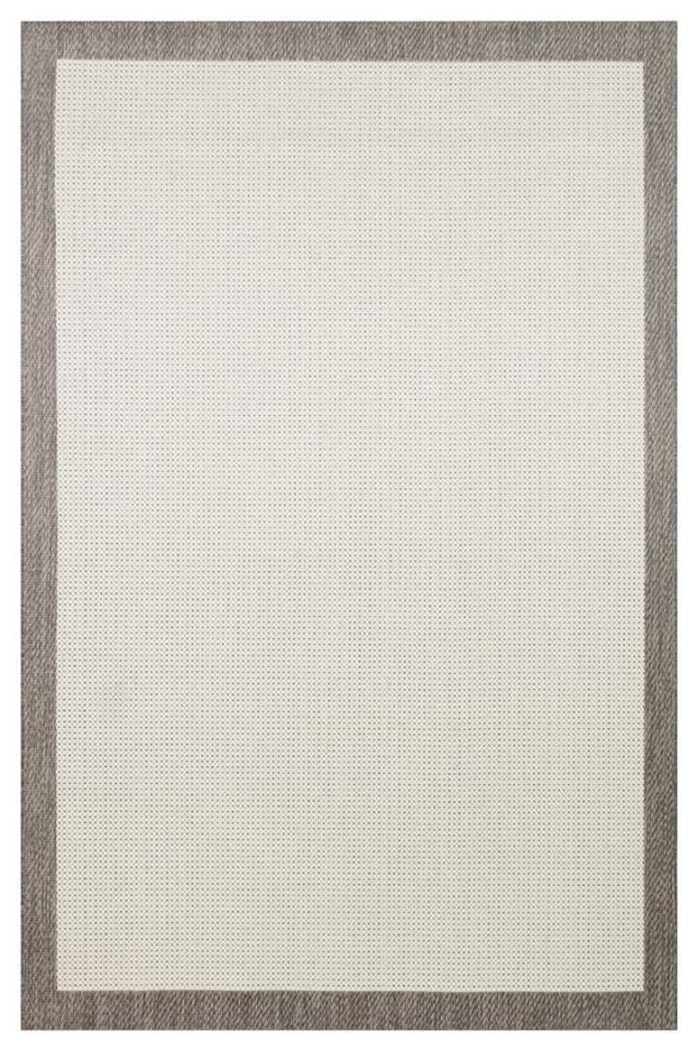 Alfa Serisi Makinede Yıkanabilir Beyaz/Gri Sisal Halı NX-10