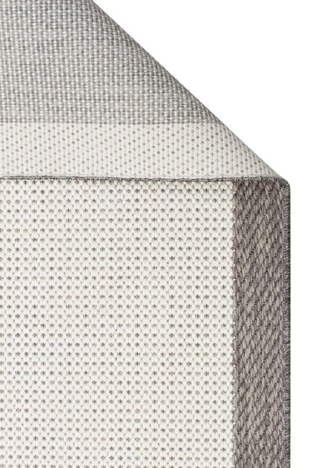 Alfa Serisi Makinede Yıkanabilir Beyaz/Gri Sisal Halı NX-10