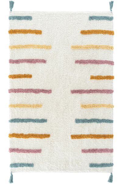 Yıkanabilir Kaymaz Tabanlı Natural Pamuk Çocuk/Bebek Halısı NX-231