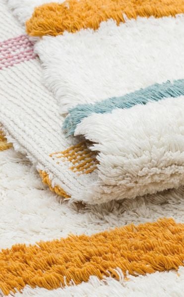 Yıkanabilir Kaymaz Tabanlı Natural Pamuk Çocuk/Bebek Halısı NX-231
