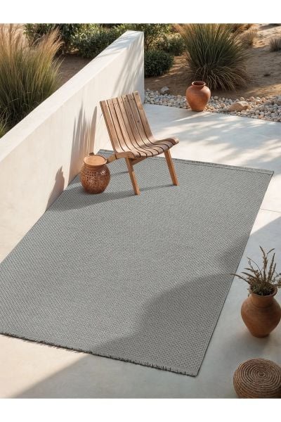 Avina Serisi Gri Renk Sisal Halı NX-3040