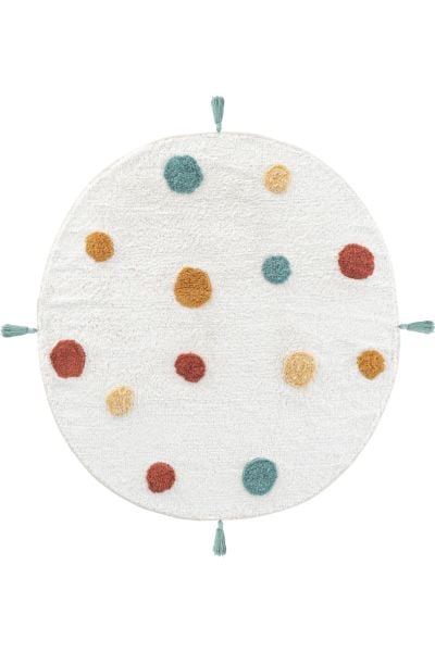 Yıkanabilir Kaymaz Tabanlı Natural Pamuk Çocuk/Bebek Halısı NX-234