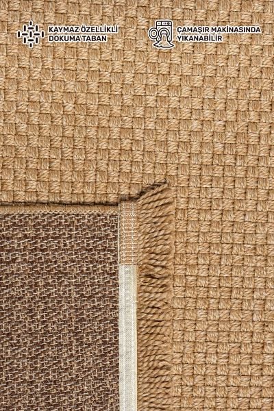 Avina Serisi Bej Renk Sisal Halı NX-3041