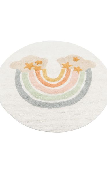 Yıkanabilir Kaymaz Tabanlı Natural Pamuk Çocuk/Bebek Halısı NX-235