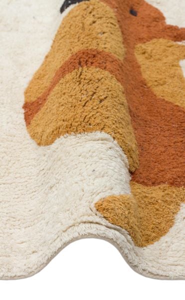 Yıkanabilir Kaymaz Tabanlı Natural Pamuk Çocuk/Bebek Halısı NX-236