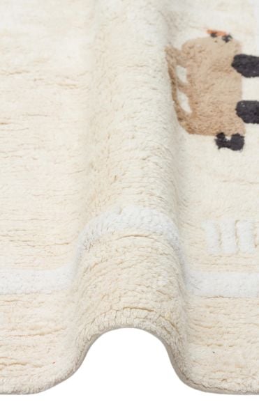 Yıkanabilir Kaymaz Tabanlı Natural Pamuk Çocuk/Bebek Halısı NX-237