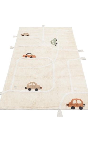 Yıkanabilir Kaymaz Tabanlı Natural Pamuk Çocuk/Bebek Halısı NX-237