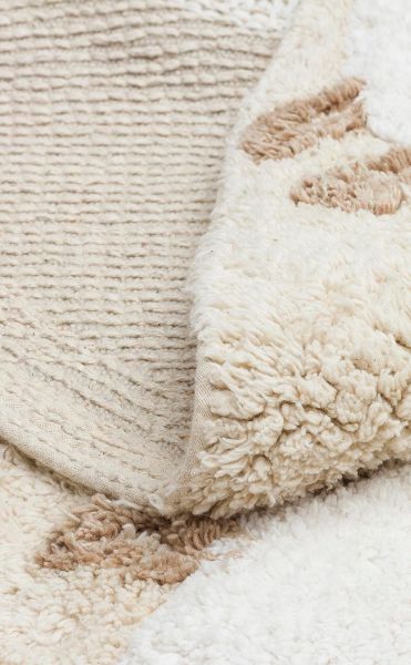 Yıkanabilir Kaymaz Tabanlı Natural Pamuk Çocuk/Bebek Halısı NX-239