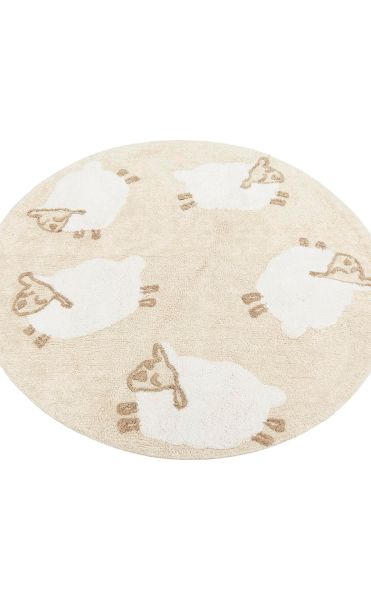 Yıkanabilir Kaymaz Tabanlı Natural Pamuk Çocuk/Bebek Halısı NX-239