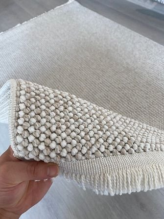 Clam Serisi Bukle Dokuma Modern Bej Renk Halı EH-5402