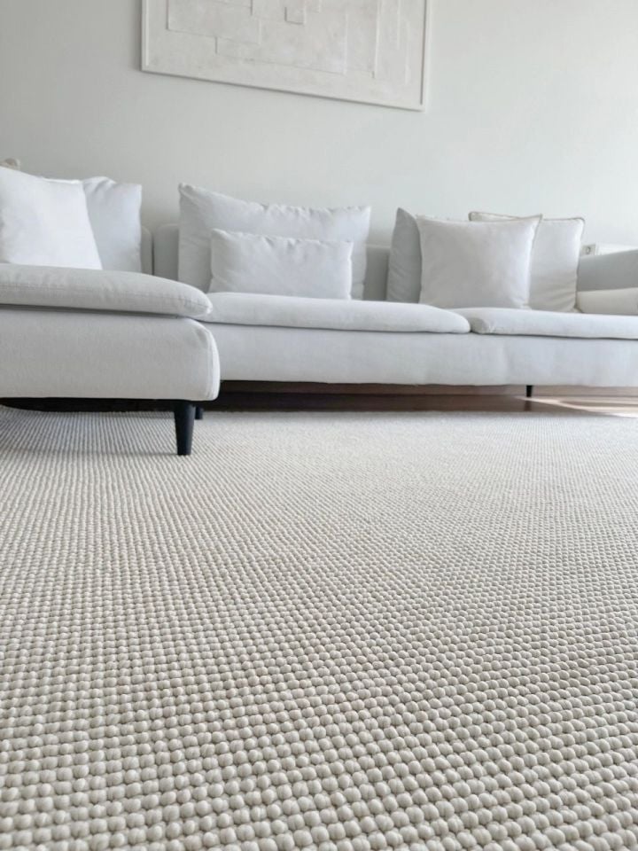 Clam Serisi Bukle Modern Ekru Renk Halı NX-3008K