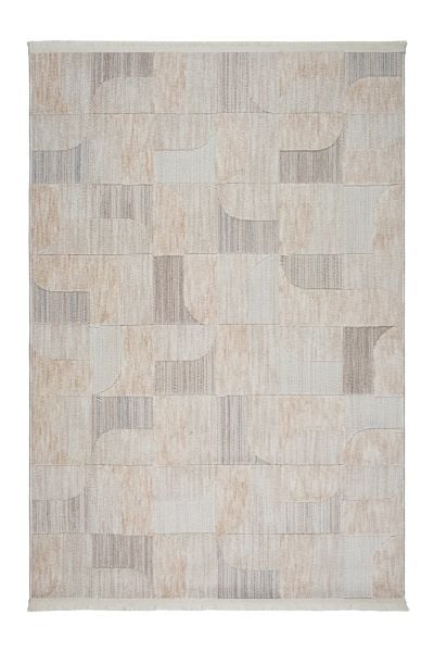 Bony Serisi Bej/Gri Renk Modern Halı CH-98