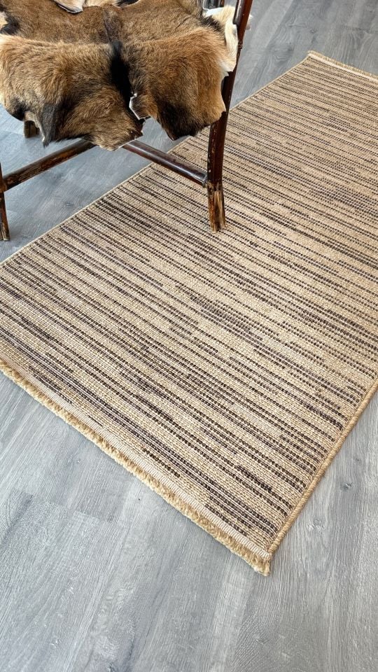 Avina Serisi Bej/Kahve Kolay Temizlenebilir Sisal Halı RH-8004