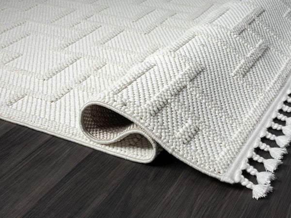 Clam Serisi Bukle Dokuma Modern Ekru Renk Halı SH-5403