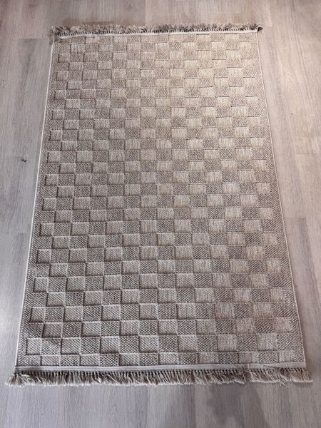 Clam Serisi Bukle Modern Bej Renk Halı FH-3039