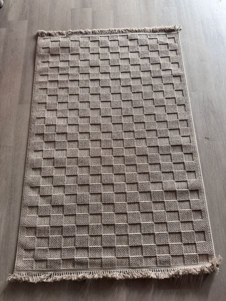 Clam Serisi Bukle Modern Bej Renk Halı FH-3039