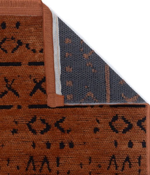 Mercan Serisi Kiremit Renk Makinede Yıkanabilir Kilim GH-8430