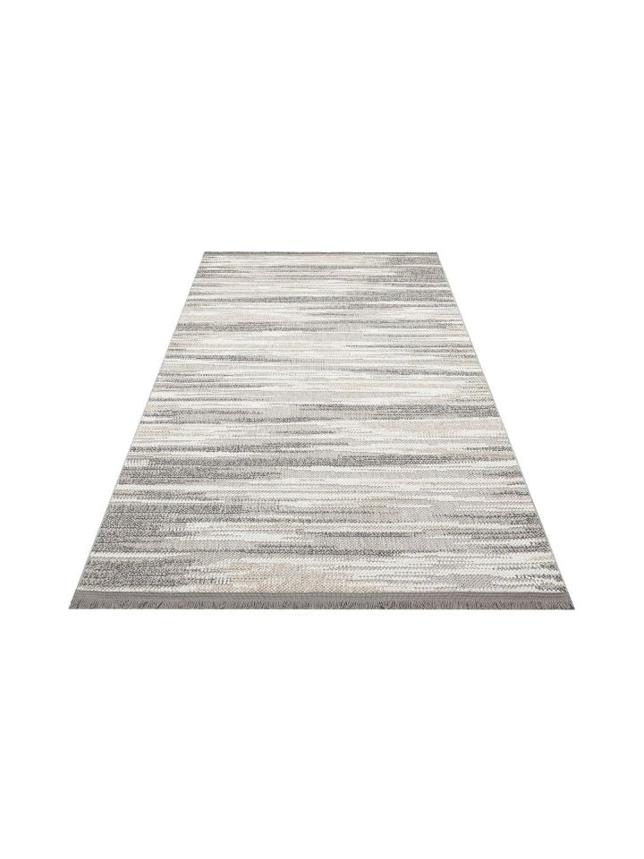 Clam Serisi Bukle Dokuma Modern Bej Gri Renk Halı EH-5404