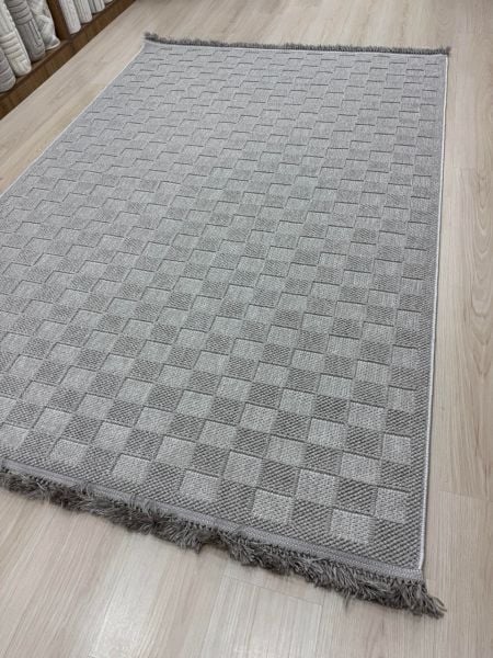 Clam Serisi Bukle Modern Gri Renk Halı FH-3040