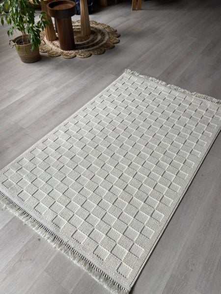Clam Serisi Bukle Modern Ekru Renk Halı FH-3041