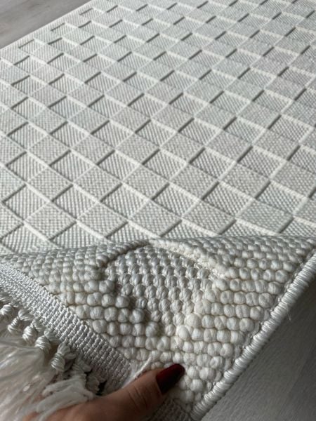 Clam Serisi Bukle Modern Ekru Renk Halı FH-3041