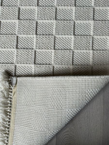 Clam Serisi Bukle Modern Ekru Renk Halı FH-3041