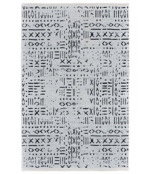 Mercan Serisi Beyaz Renk Makinede Yıkanabilir Kilim GH-8433
