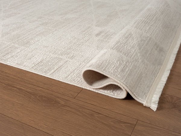 Verona Serisi Krem Renk Akrilik Makine Halısı SH-0105G