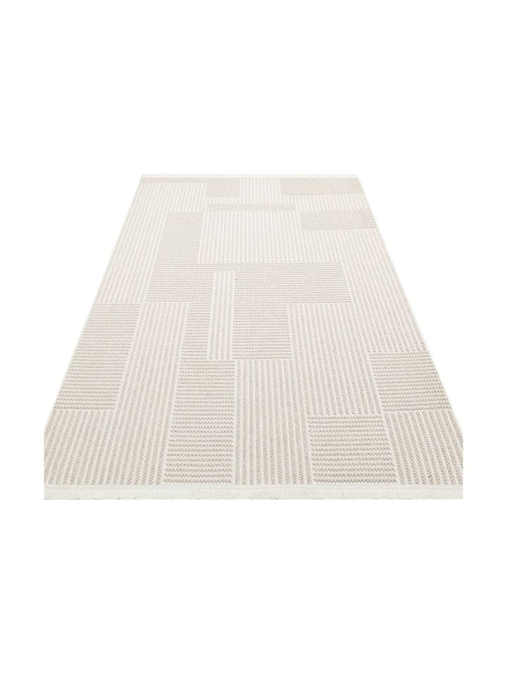Clam Serisi Bukle Dokuma Modern Bej Renk Halı EH-5409