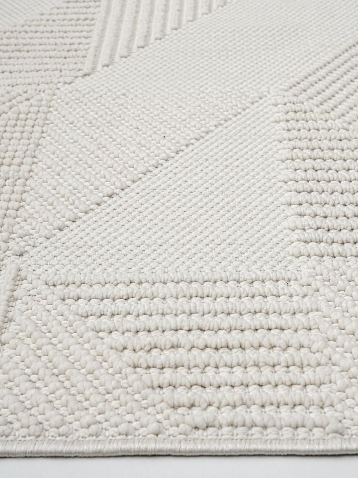 FIRSAT ÖLÇÜ 80x150 Bukle Modern Ekru Renk Halı