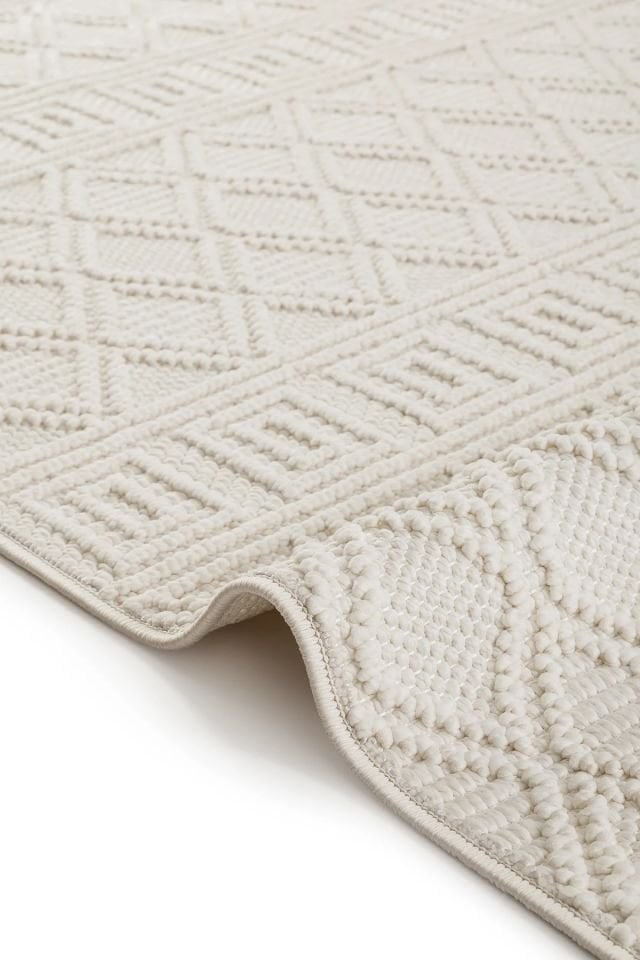 Clam Serisi Bukle Modern Ekru Renk Halı NX-3009K