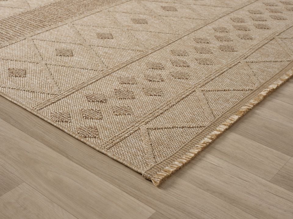 Avina Serisi Bej/Kahve Kolay Temizlenebilir Sisal Halı SH-25