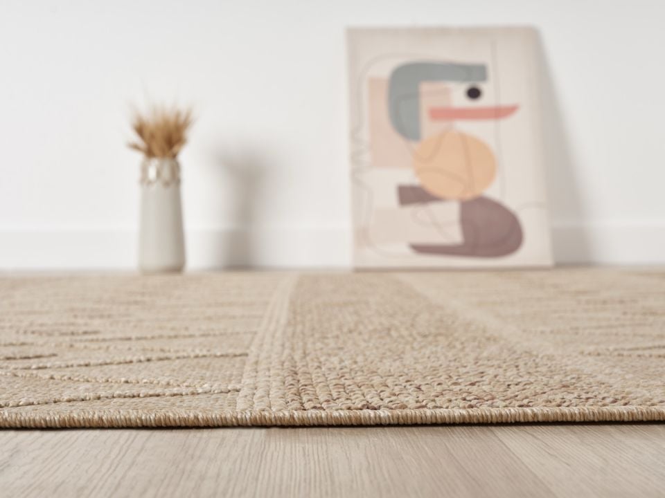 Avina Serisi Bej/Kahve Kolay Temizlenebilir Sisal Halı SH-25