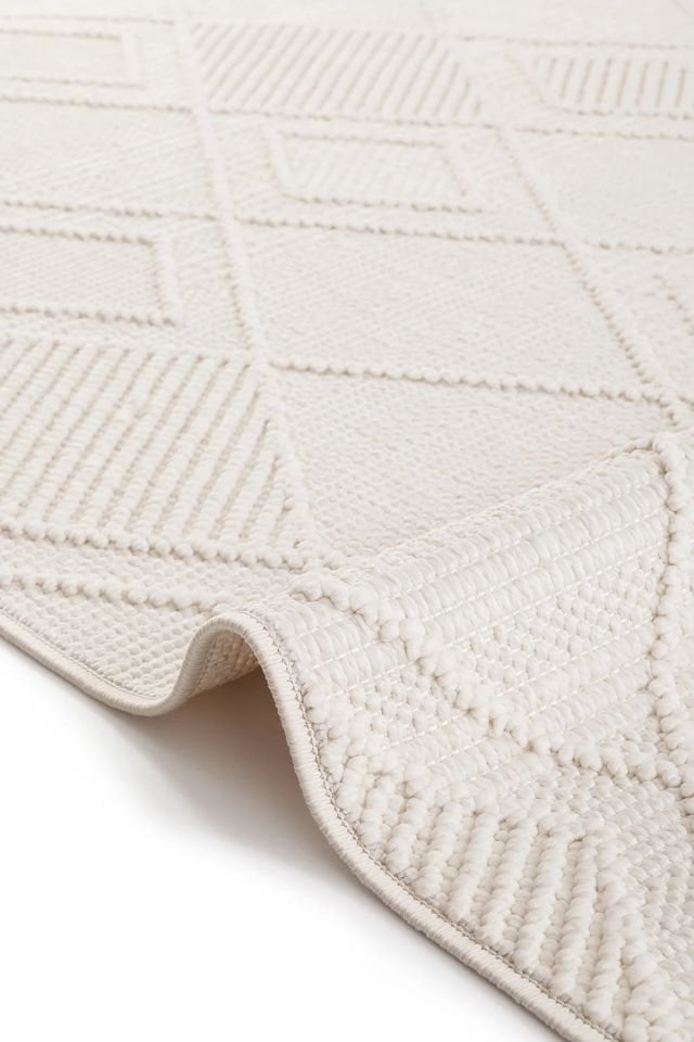 Clam Serisi Bukle Modern Ekru Renk Halı NX-3022K