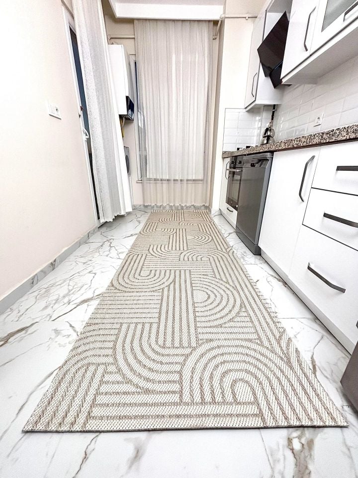 Gama Serisi Makinede Yıkanabilir Krem/Bej Sisal Halı NX-017
