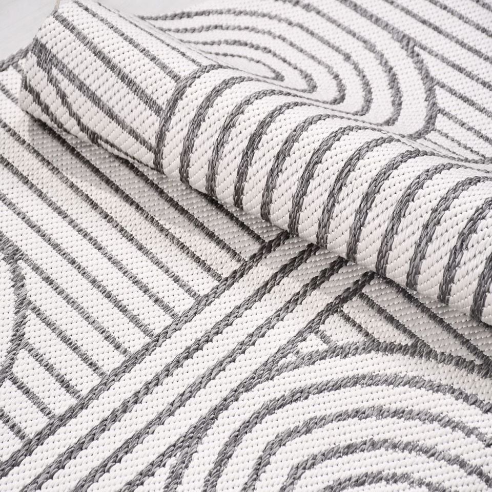 Gama Serisi Makinede Yıkanabilir Ekru/Gri Sisal Halı NX-018